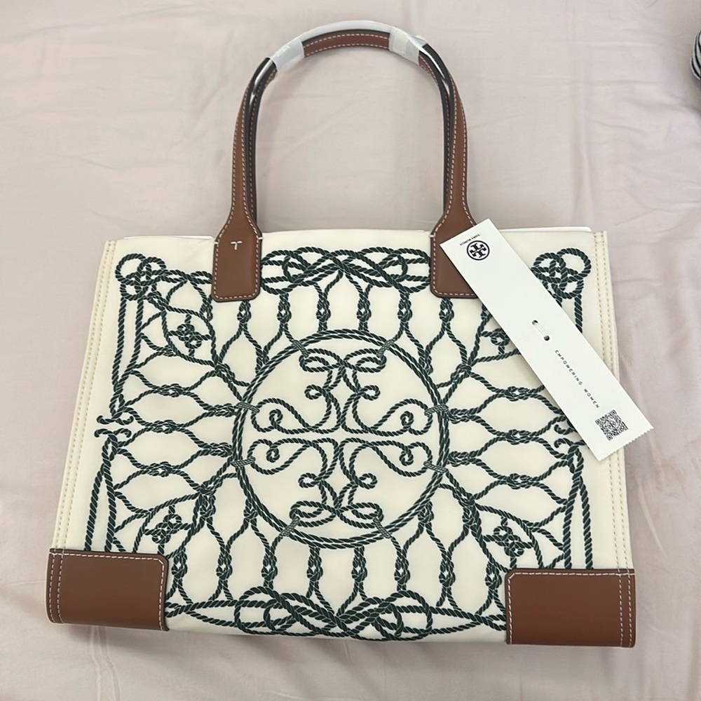 Brand new Tory Burch small printed tote bag
